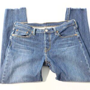 Levi's 501 Jeans Women's 29x28 Button Fly Raw Hem Tapered Leg